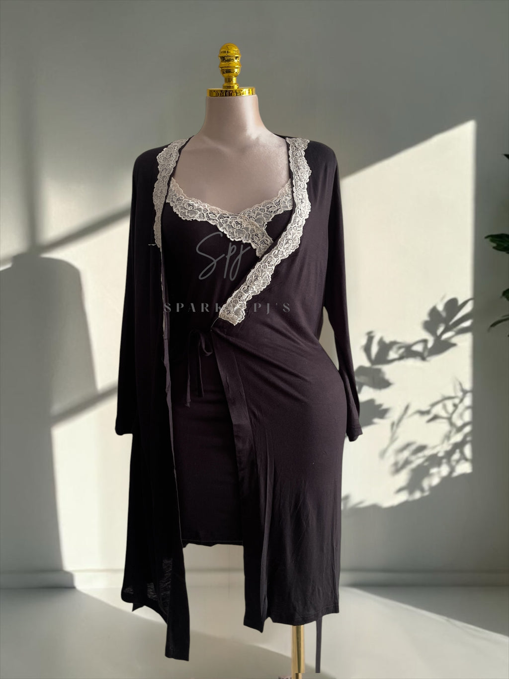 Lace Nightshirt & Robe Set