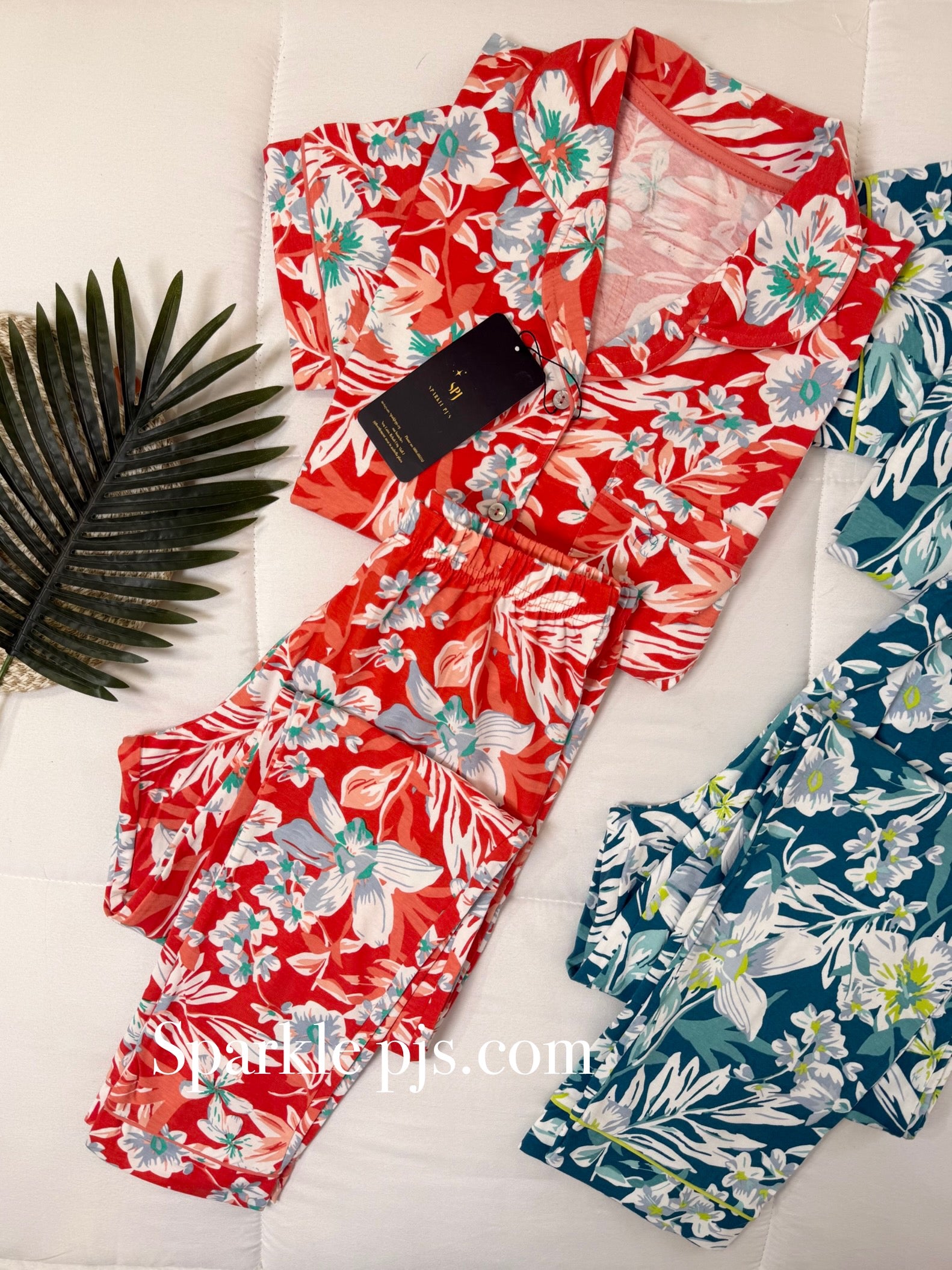 Tropical floral pajamas