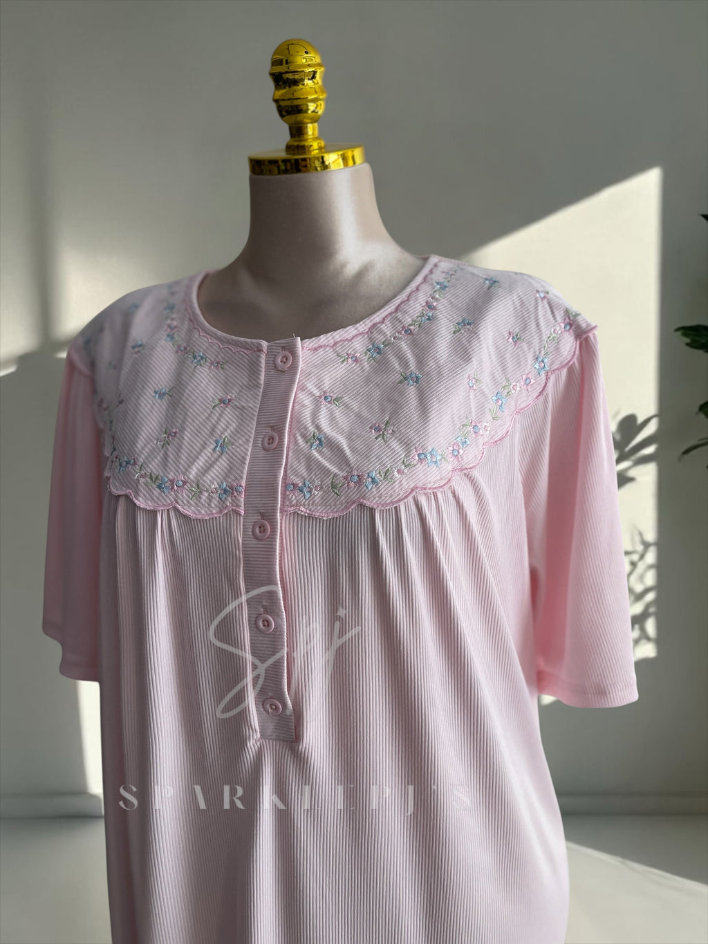 Soft Embroidered Maxi Nightdress