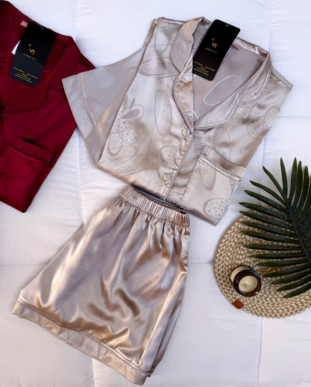 Satin Bloom Pajama Set