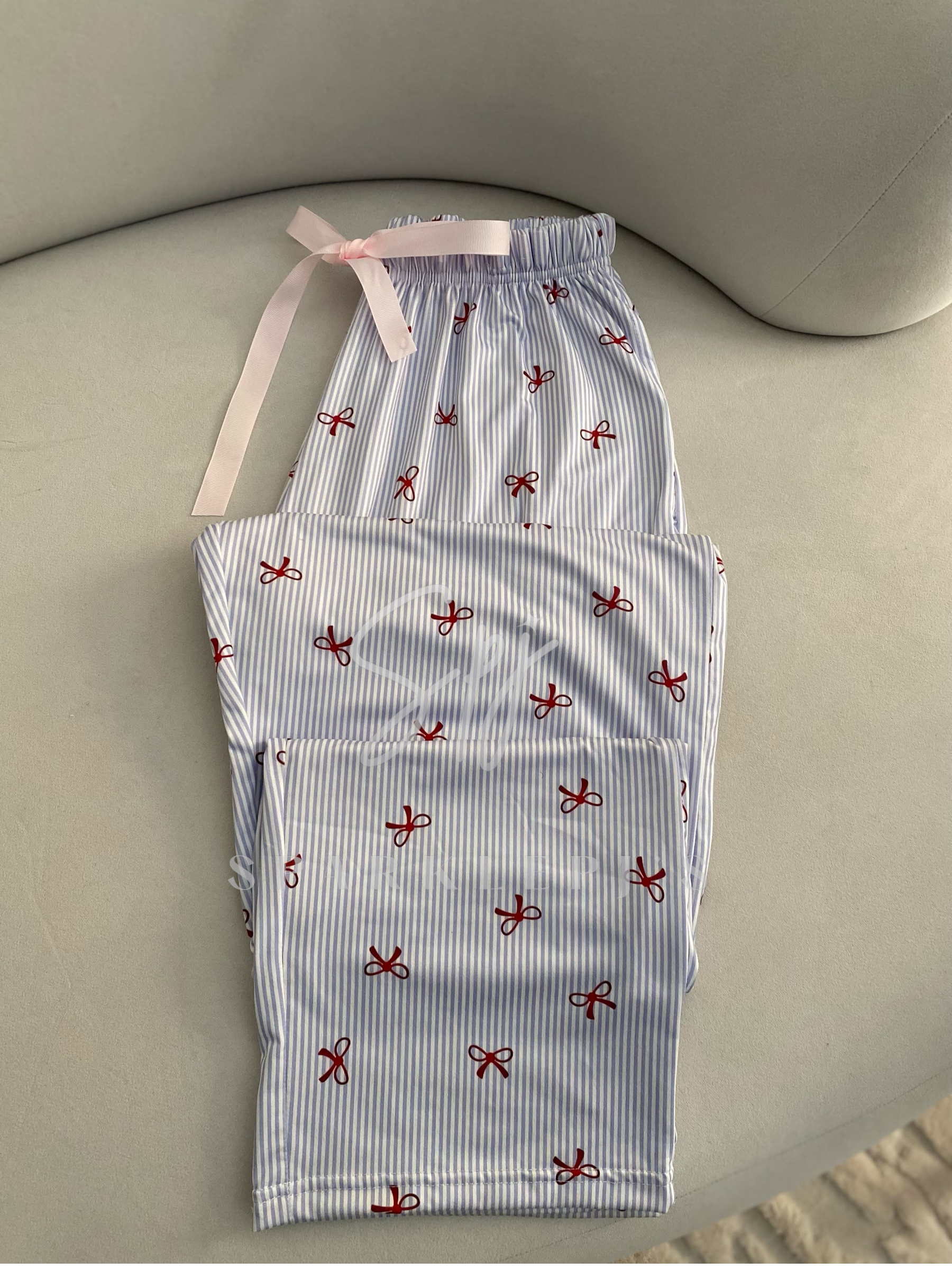 Ballet Stripe Bow Pants