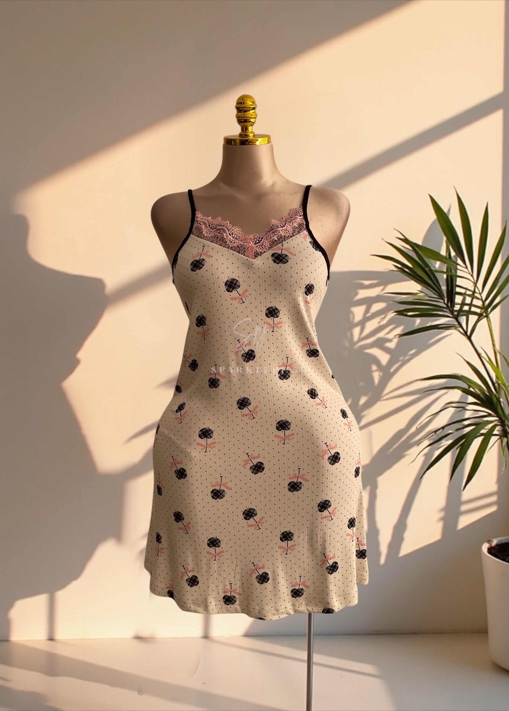 Cherry Lace Nightshirt