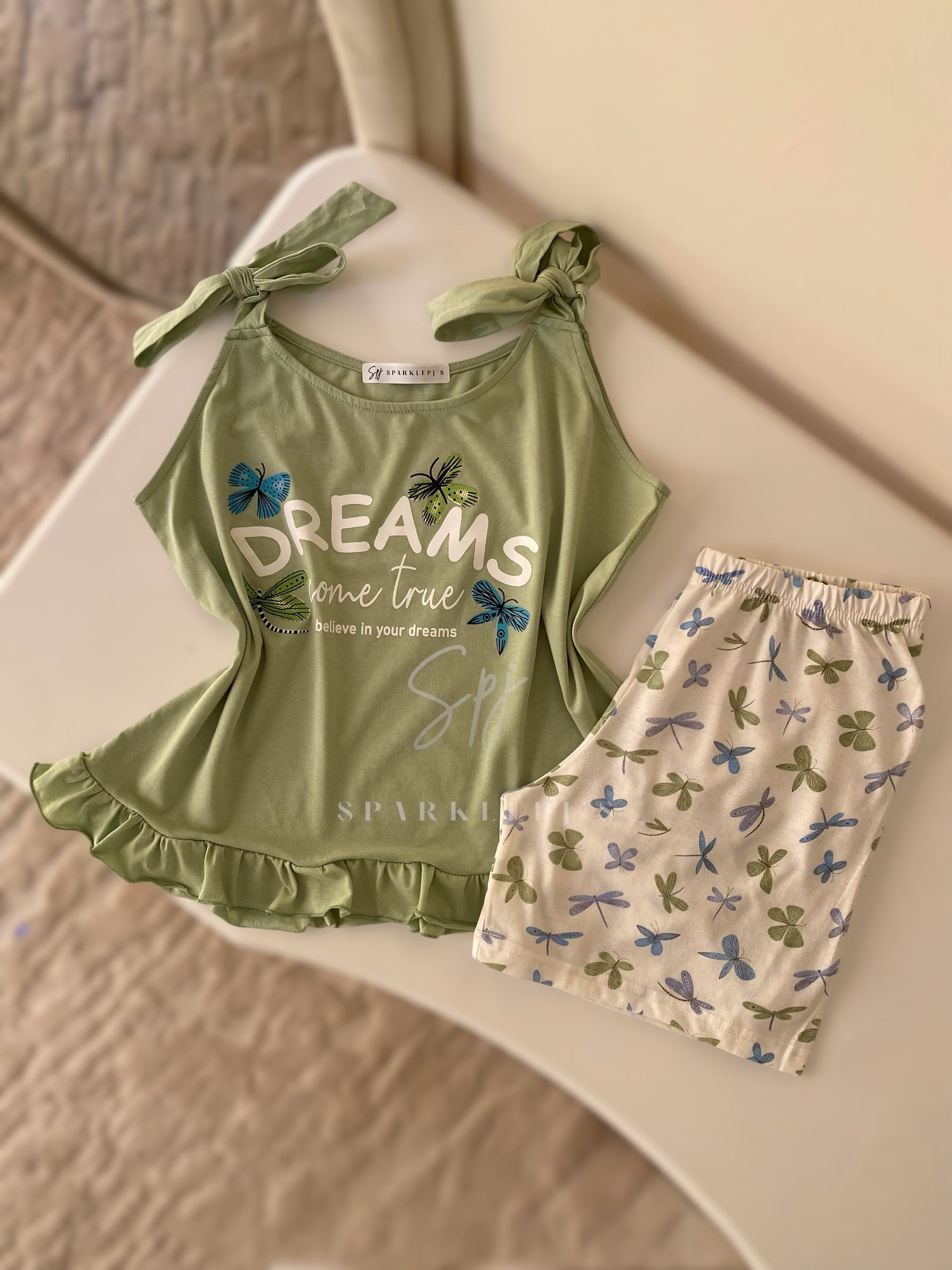Dreamy Butterfly Shorts Set