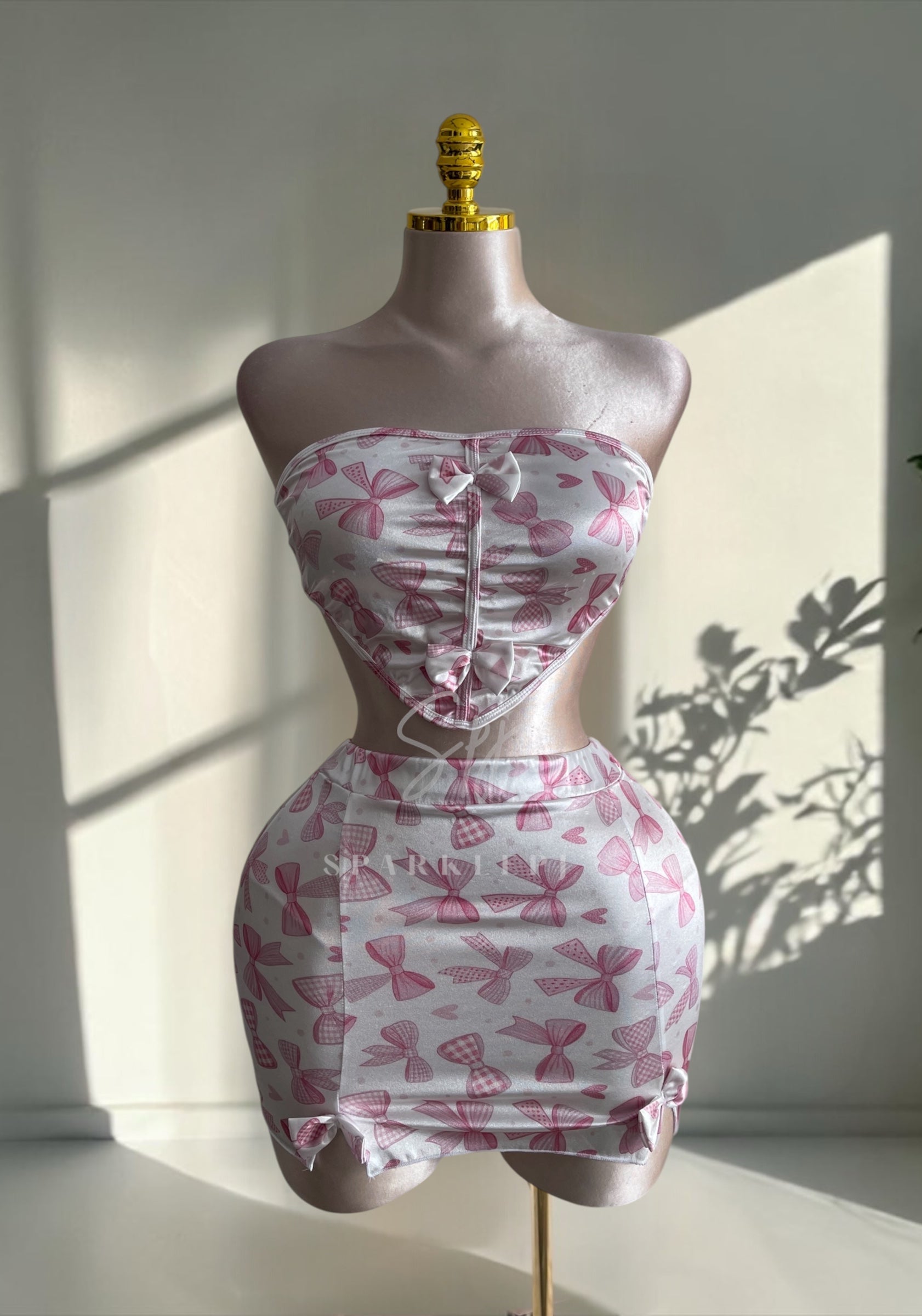 Pink Bow Two Piece Set