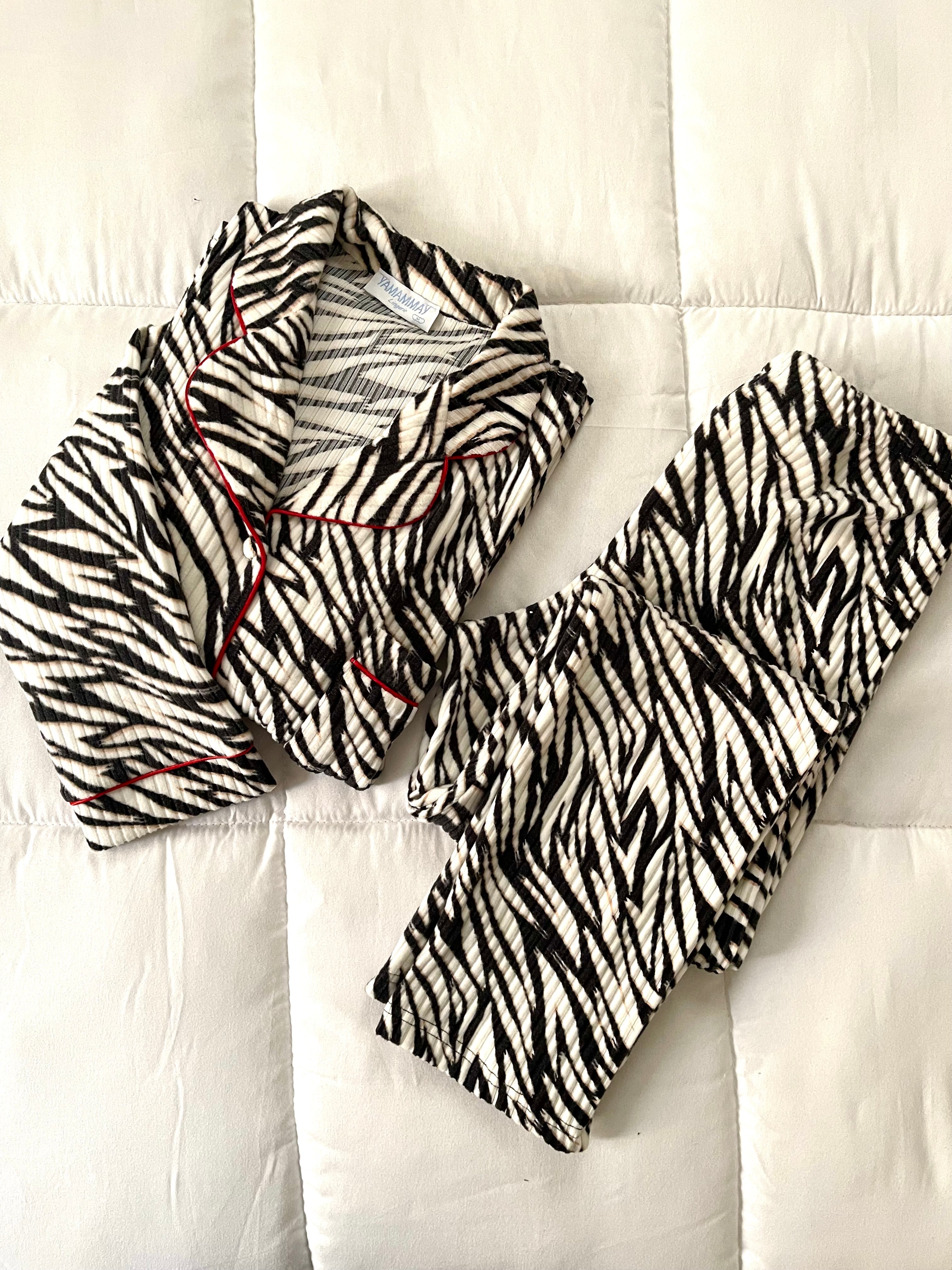 Zebra patterned pajama