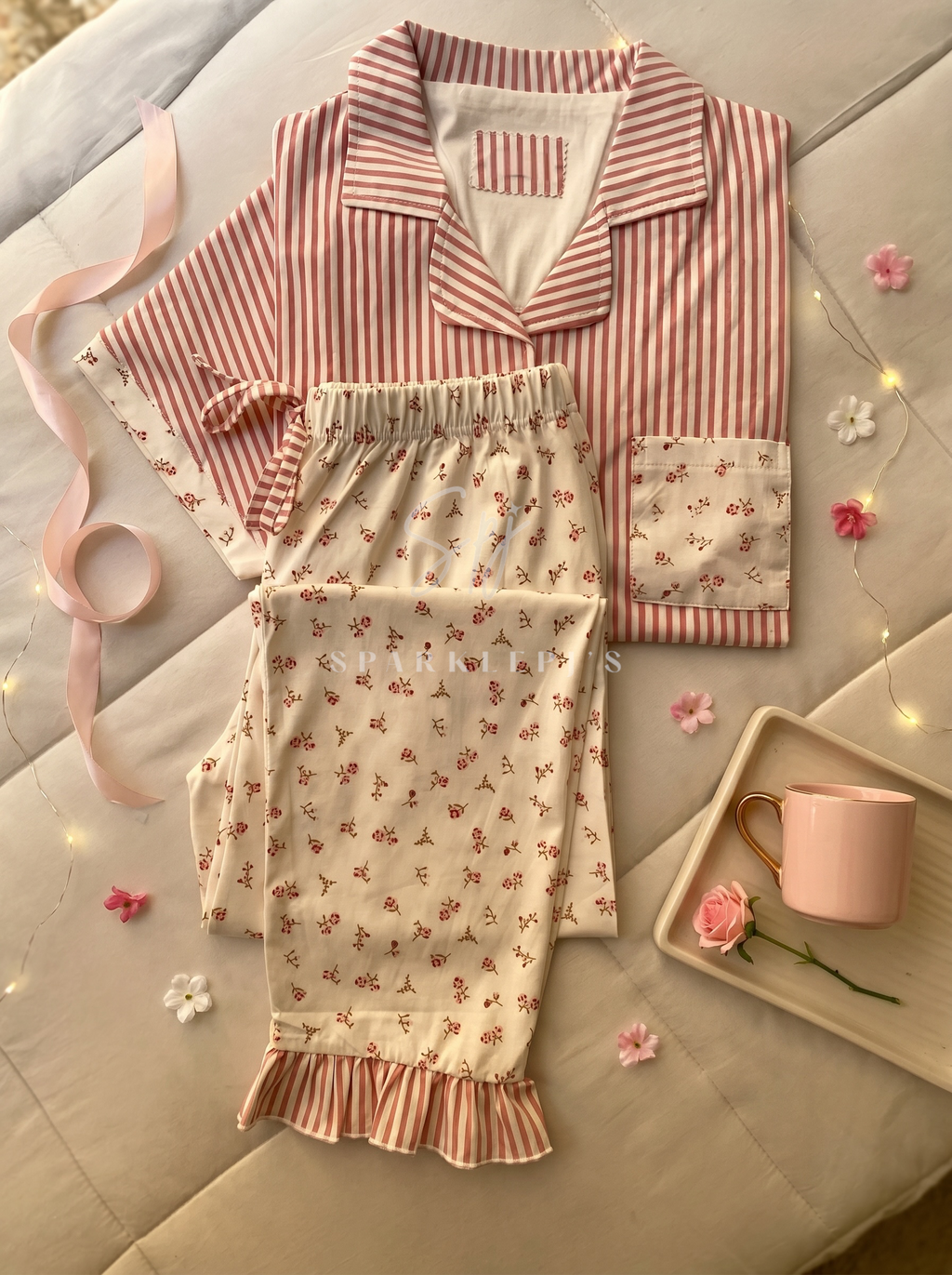 Bloom Stripe Lounge Set