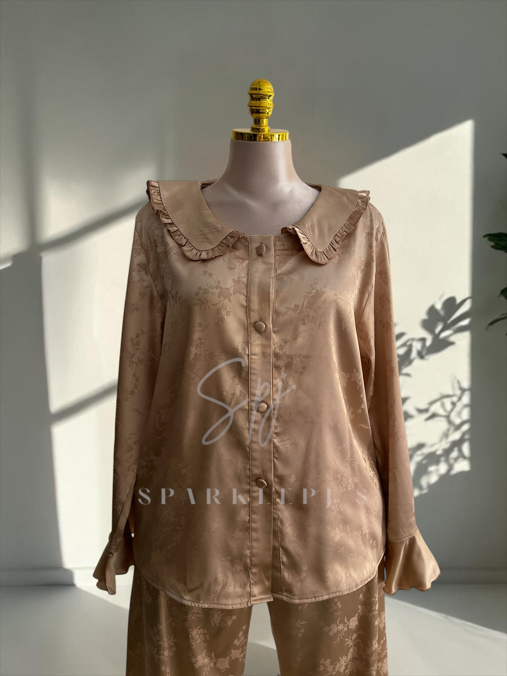 Classic Buttoned Satin Pajama
