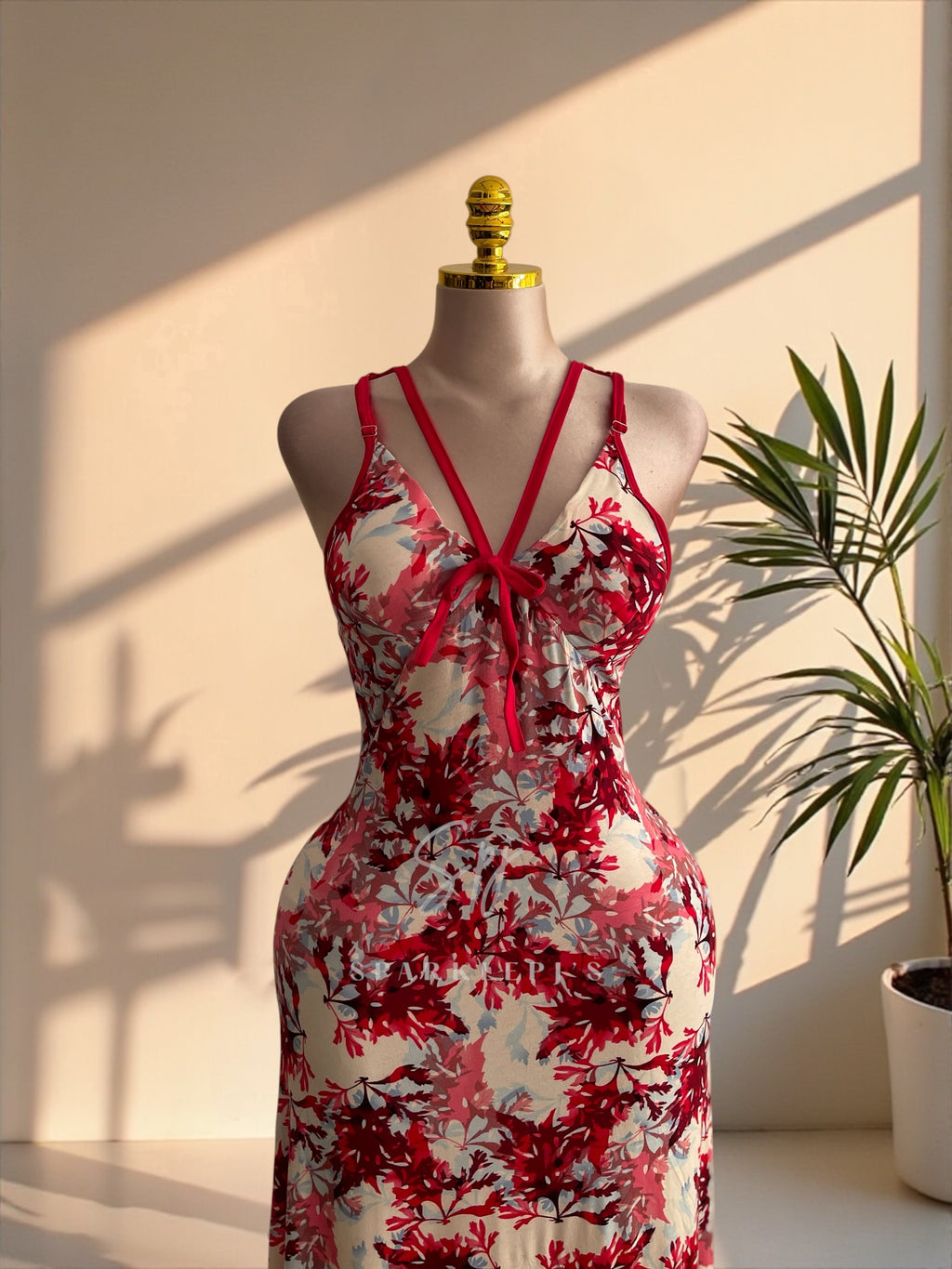 Scarlet Bloom Long Nightshirt