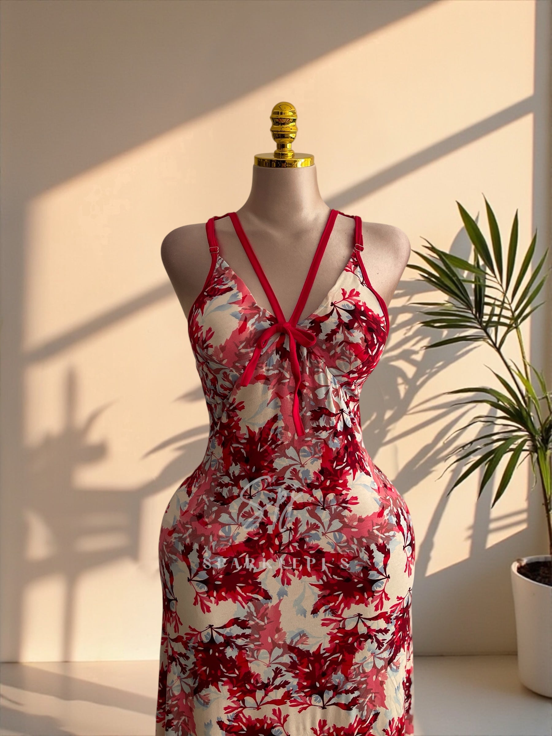 Scarlet Bloom Long Nightshirt