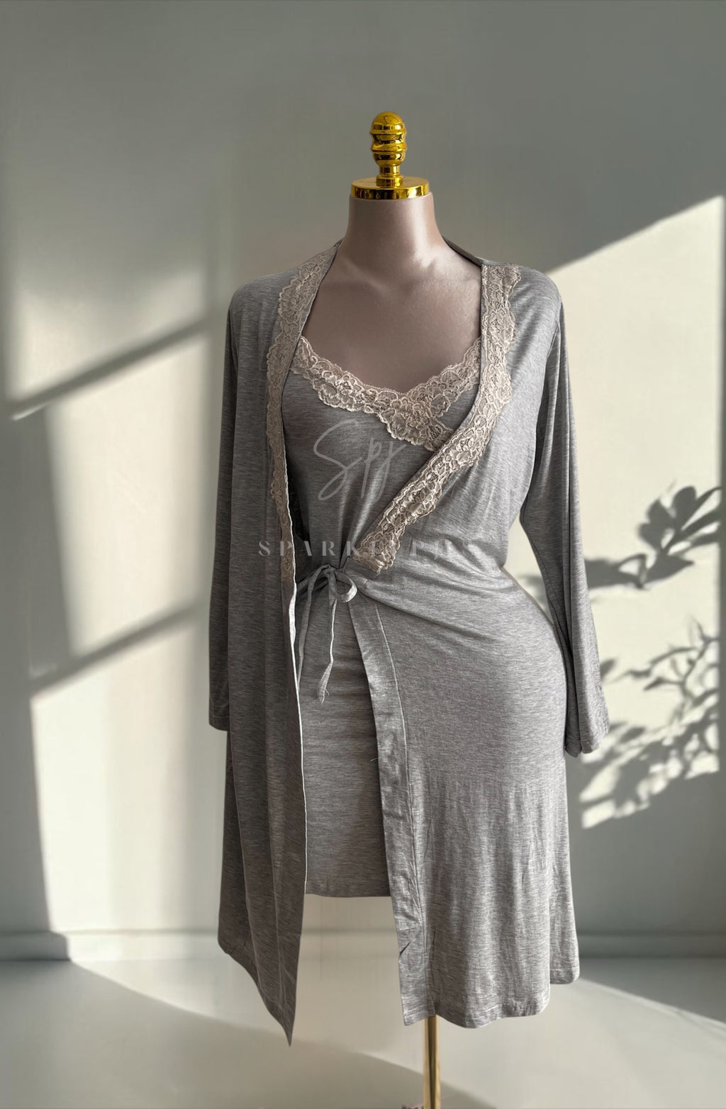 Lace Nightshirt & Robe Set