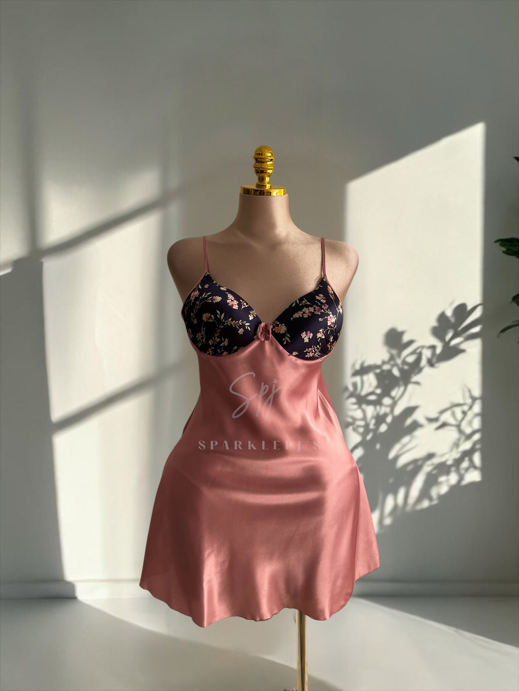 Floral Satin Robe Set
