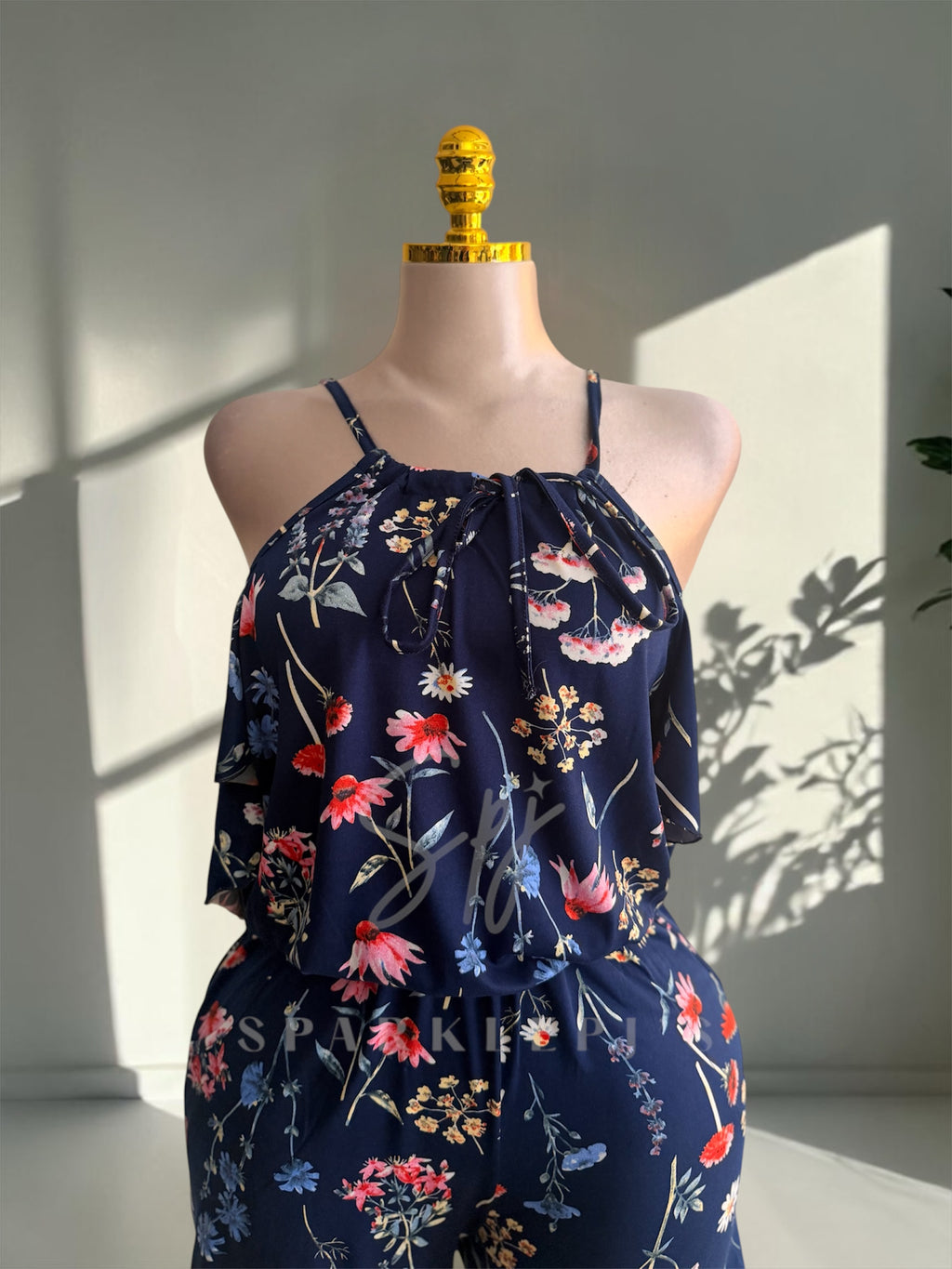 Elegant Floral Short Jumpsuit