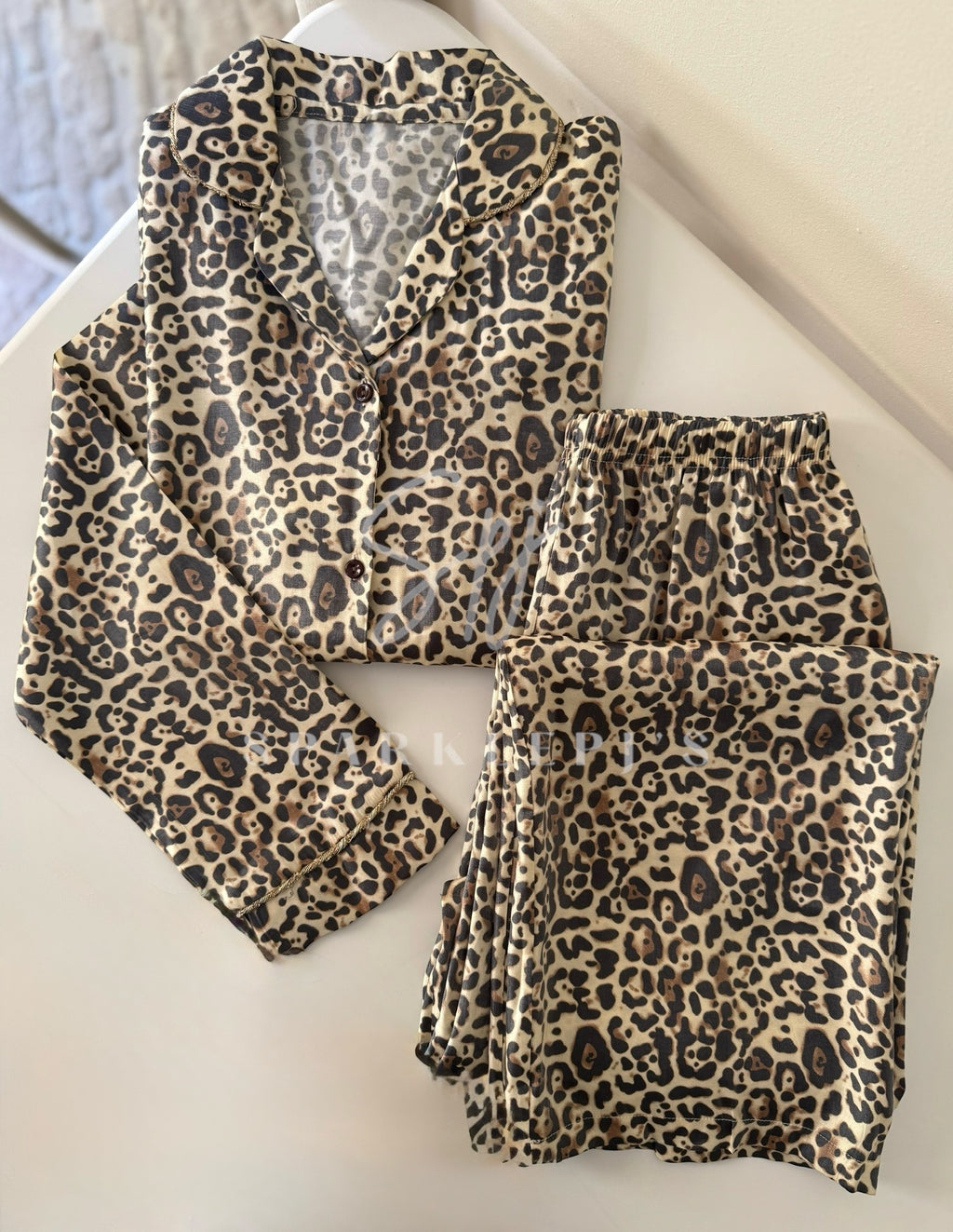 Golden Leopard Satin Pajama