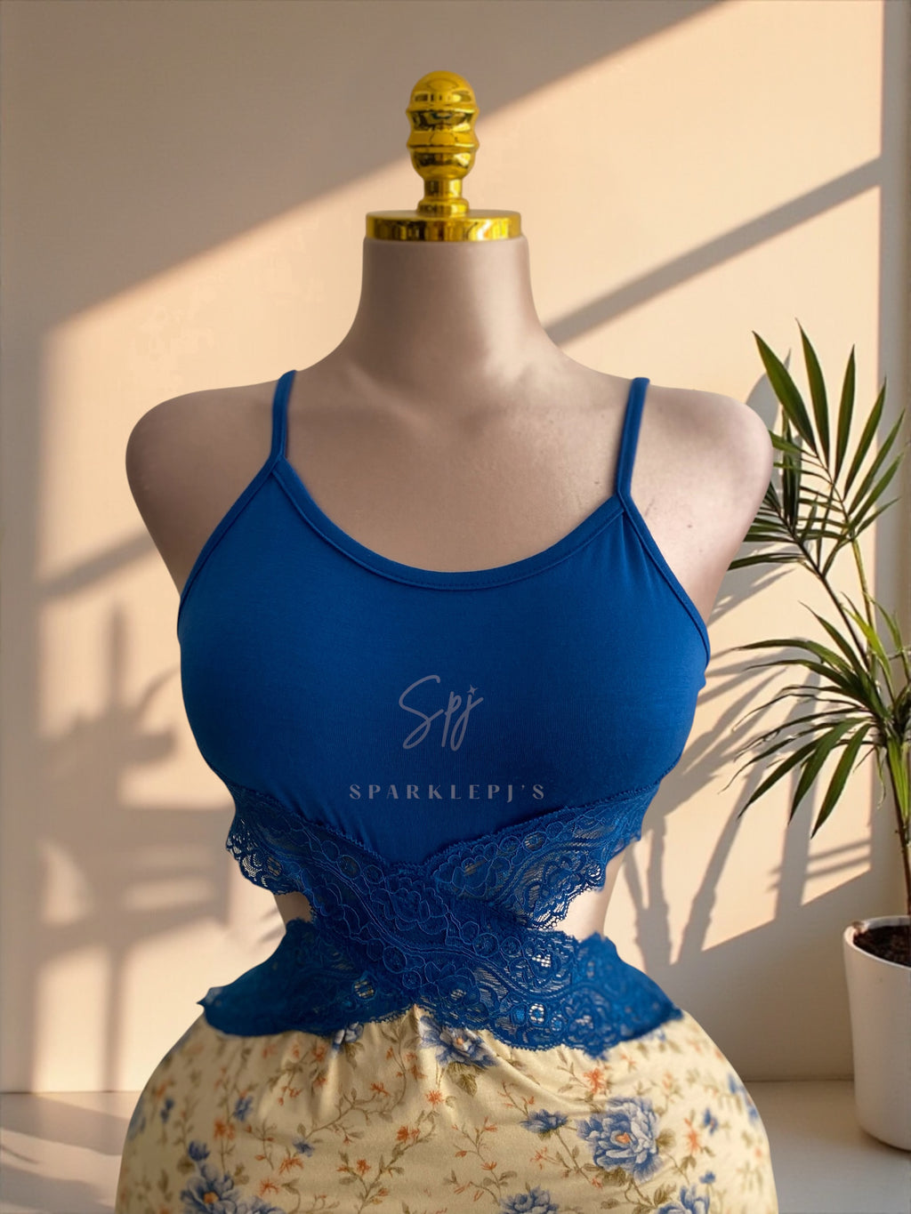 Blue Blossom Lace Nightdress