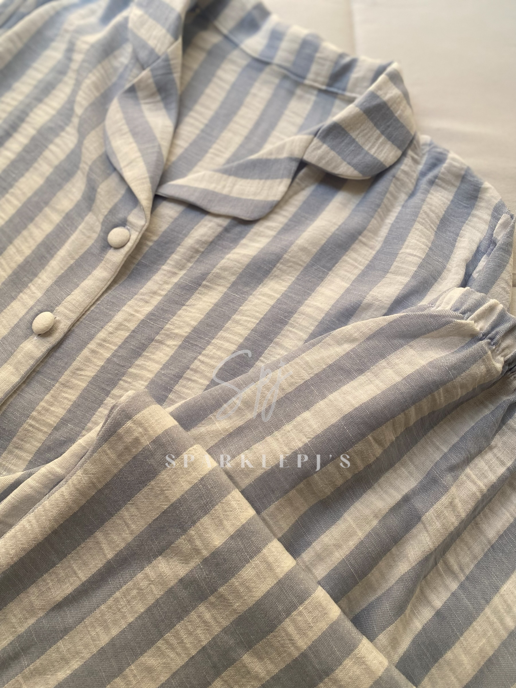 Cloud Stripe Pajama Set