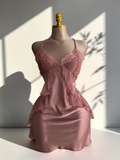Layal Lace-Up Satin Set