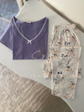 Elegant Blossom Pajama Set