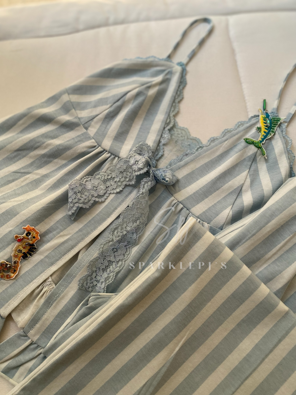 Ocean Breeze Striped Pajama Set