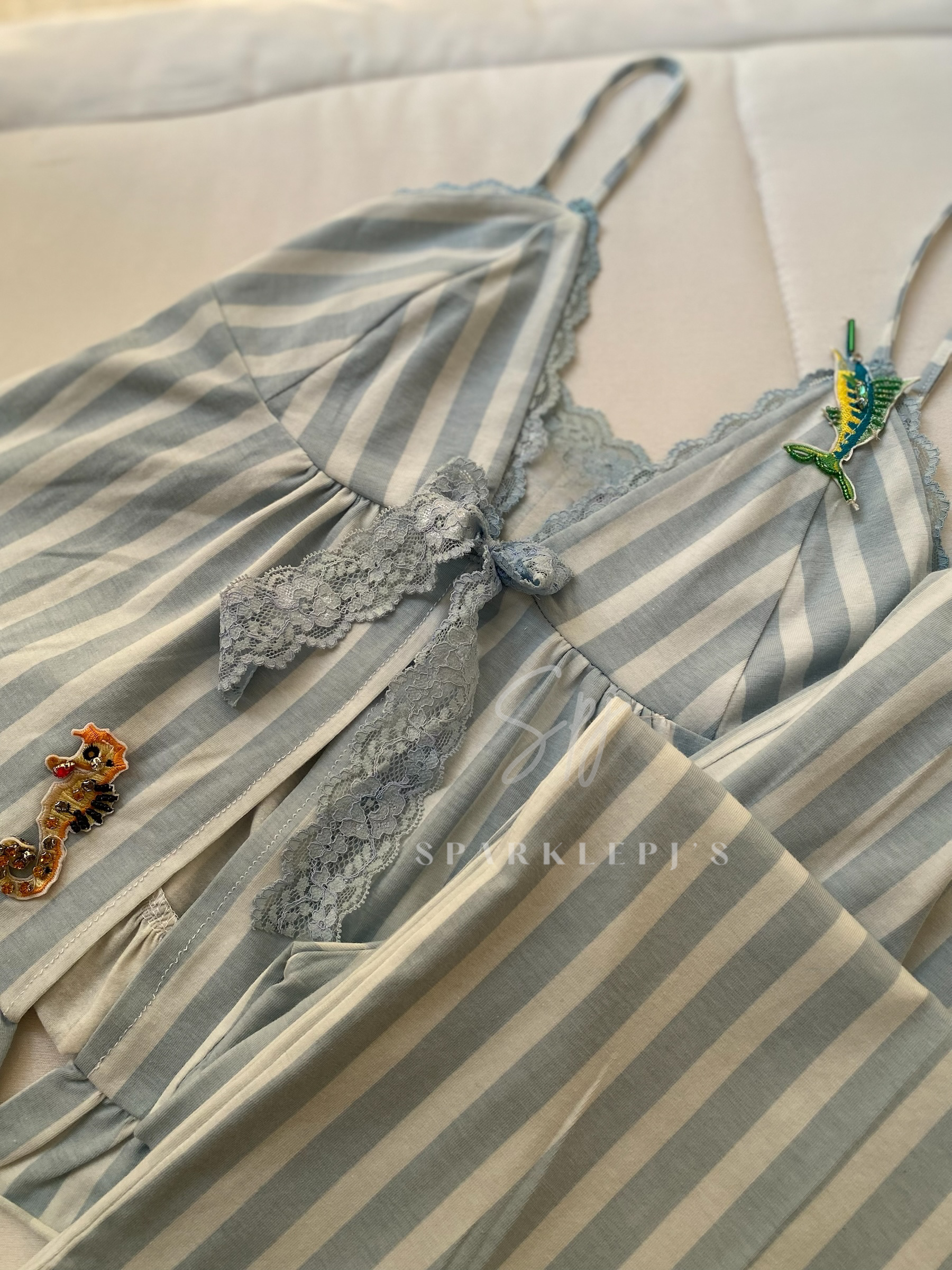 Ocean Breeze Striped Pajama Set