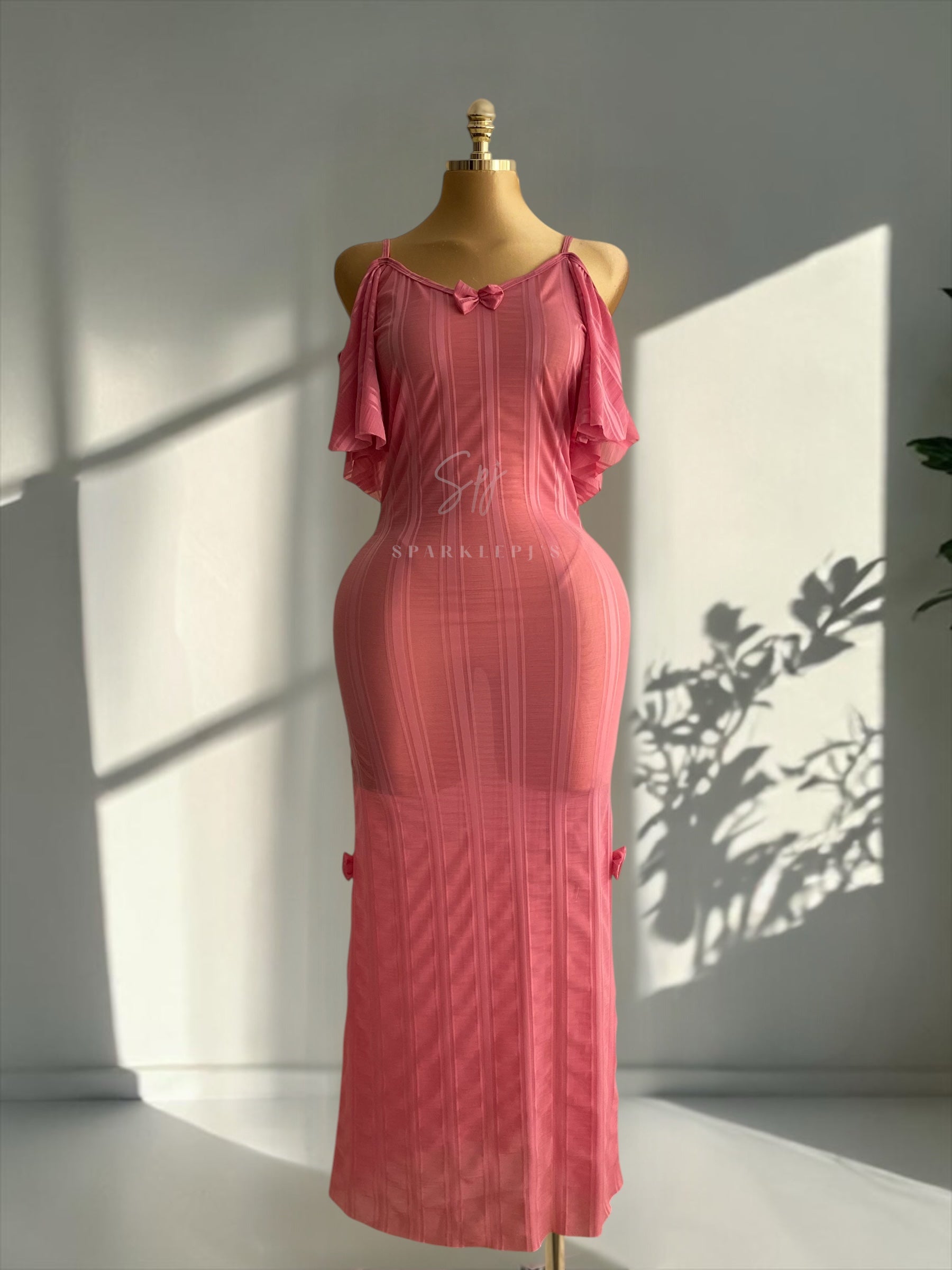 Elegant Side-Shoulder Nightdress