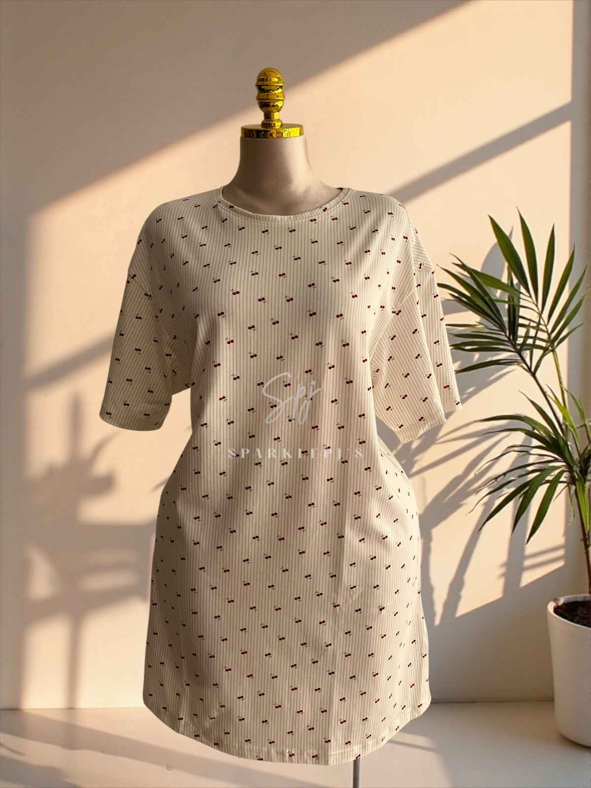 Cherry Dreams Short Nightshirt