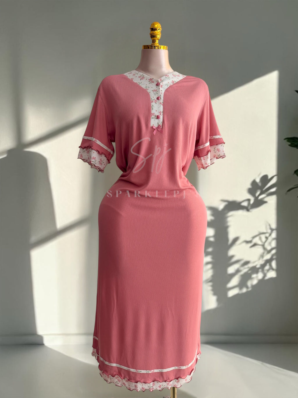 Soft Bloom Long Nightdress