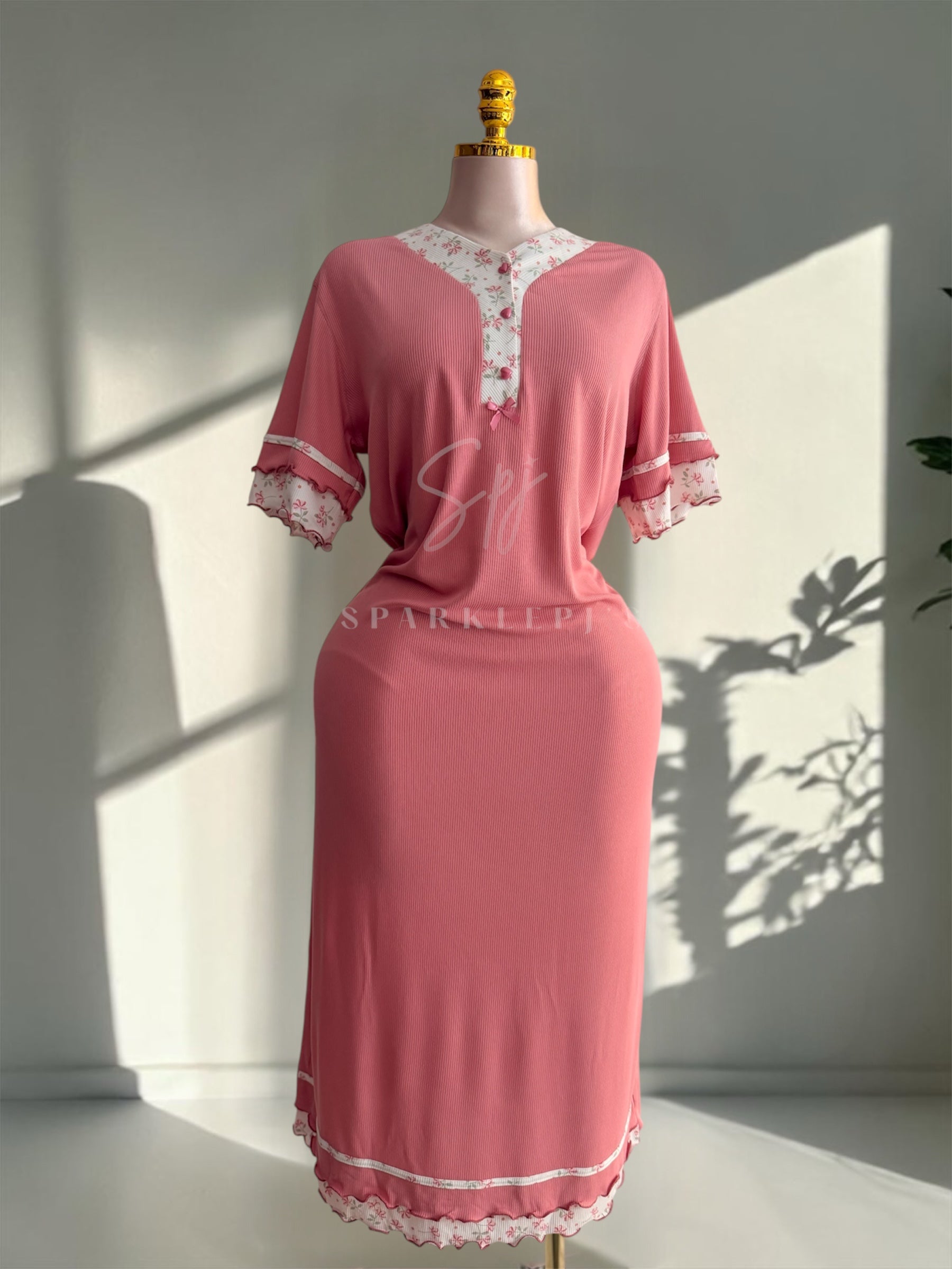 Soft Bloom Long Nightdress
