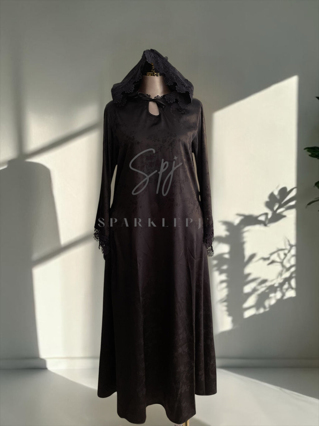 Floral Satin Lounge Abaya