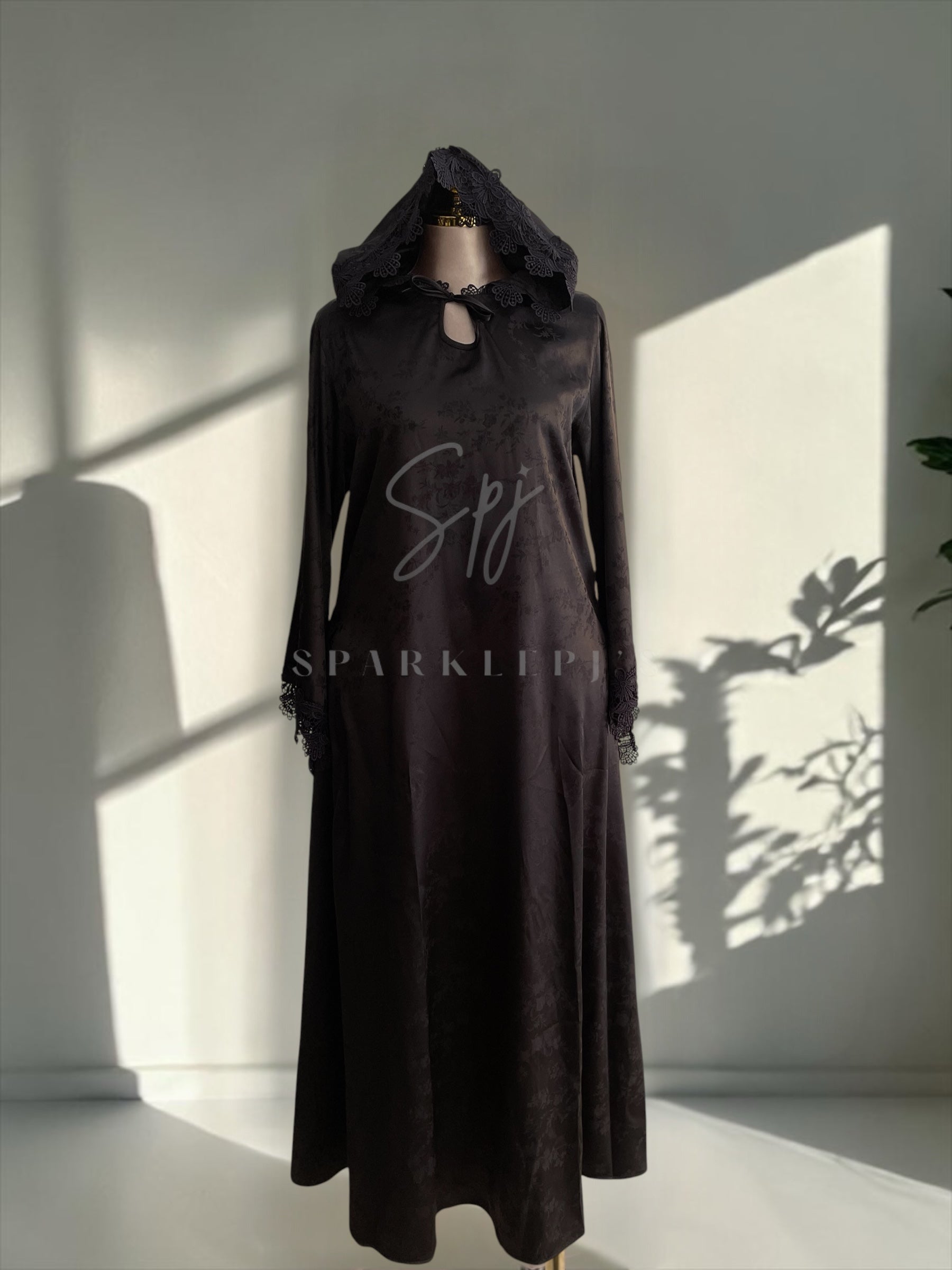 Floral Satin Lounge Abaya