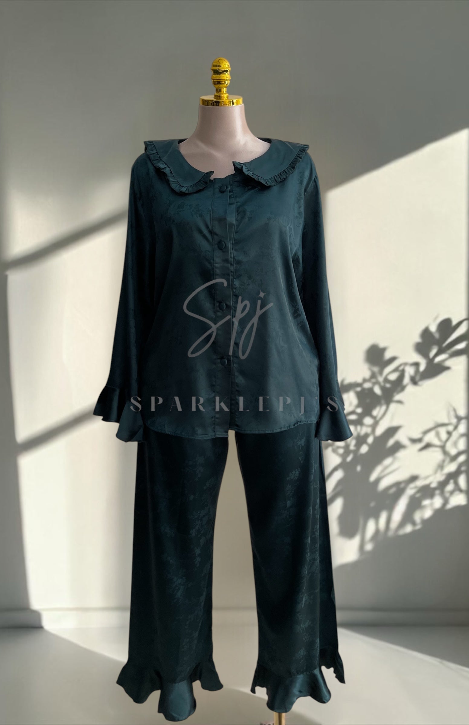 Classic Buttoned Satin Pajama
