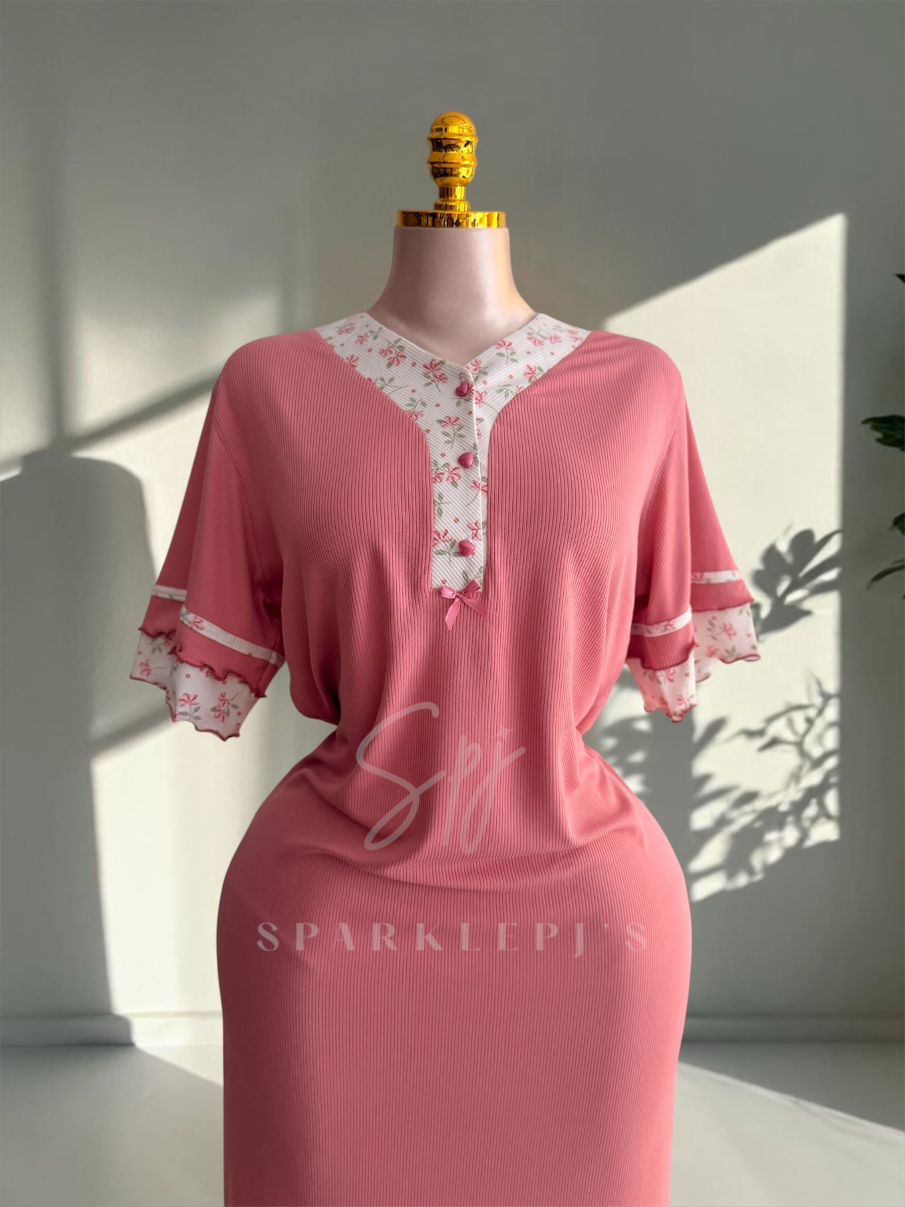 Soft Bloom Long Nightdress