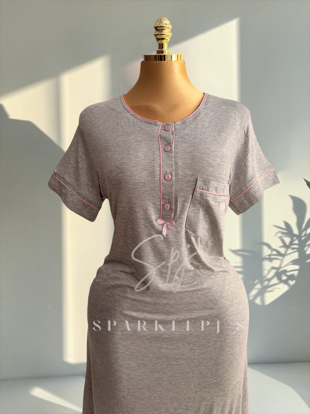 Soft Button Night Dress