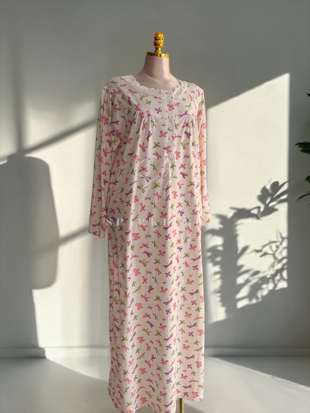 Soft Dragonfly Long Nightdress