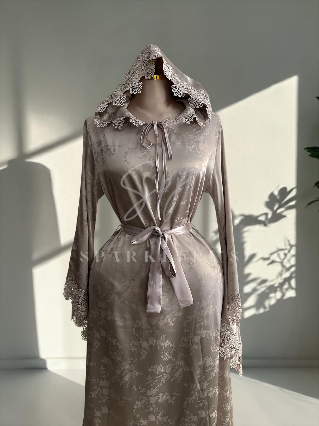 Floral Satin Lounge Abaya