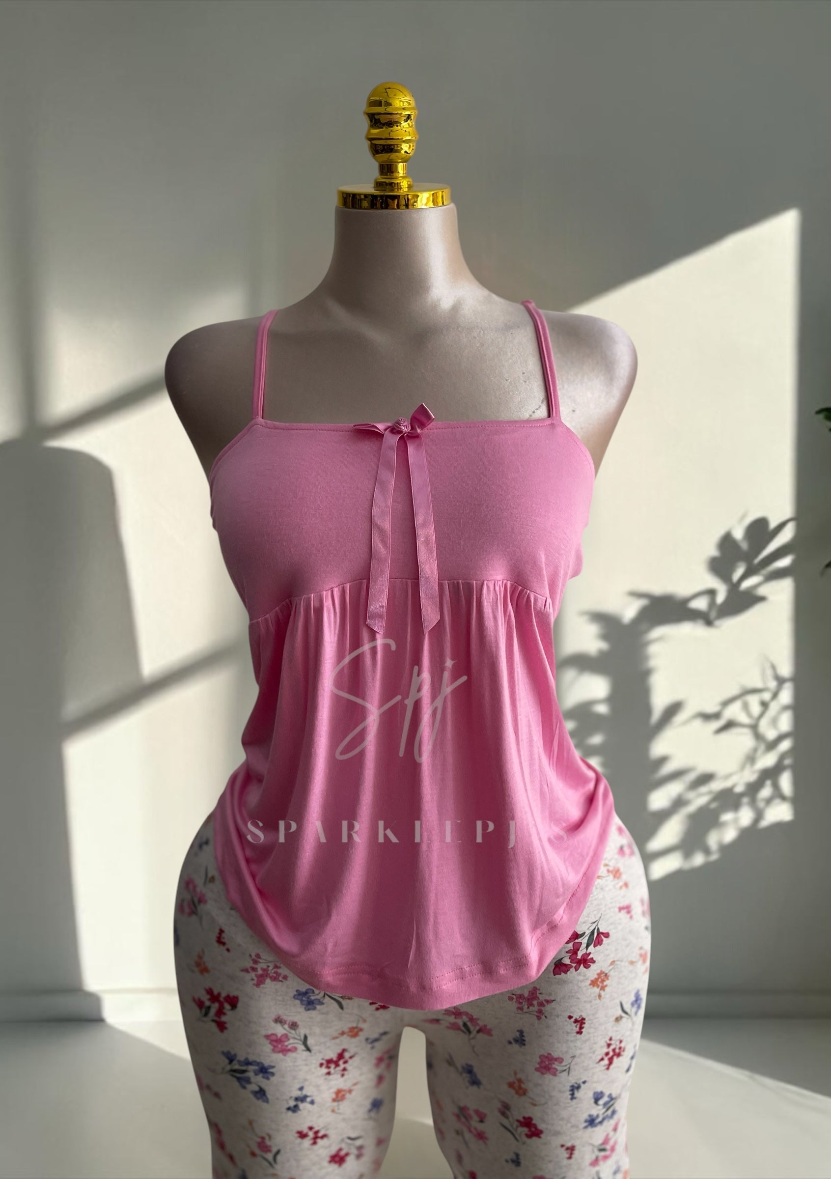 Soft Bow pantacour Pajama Set