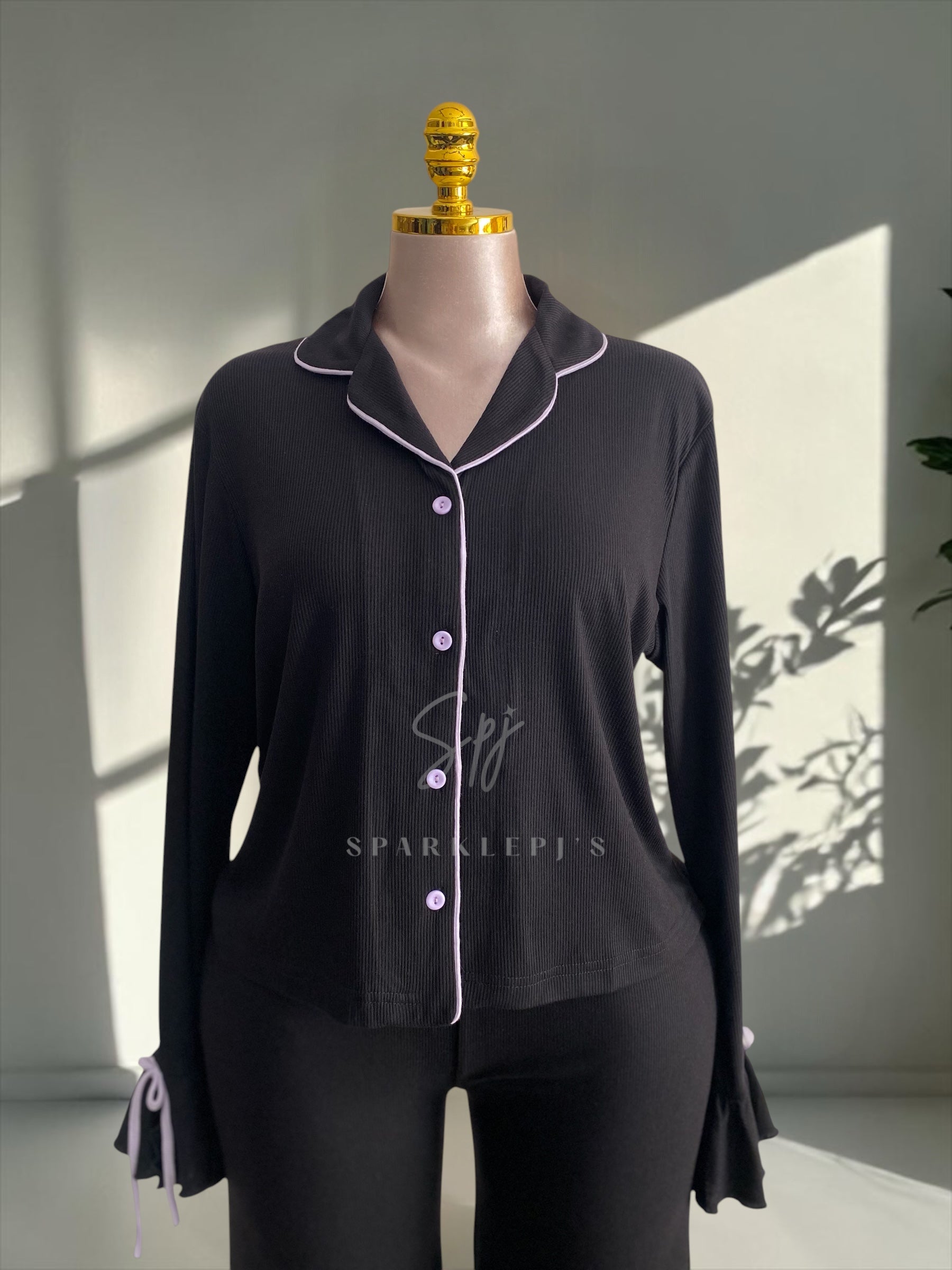 Ribbon Detail Pajama Set