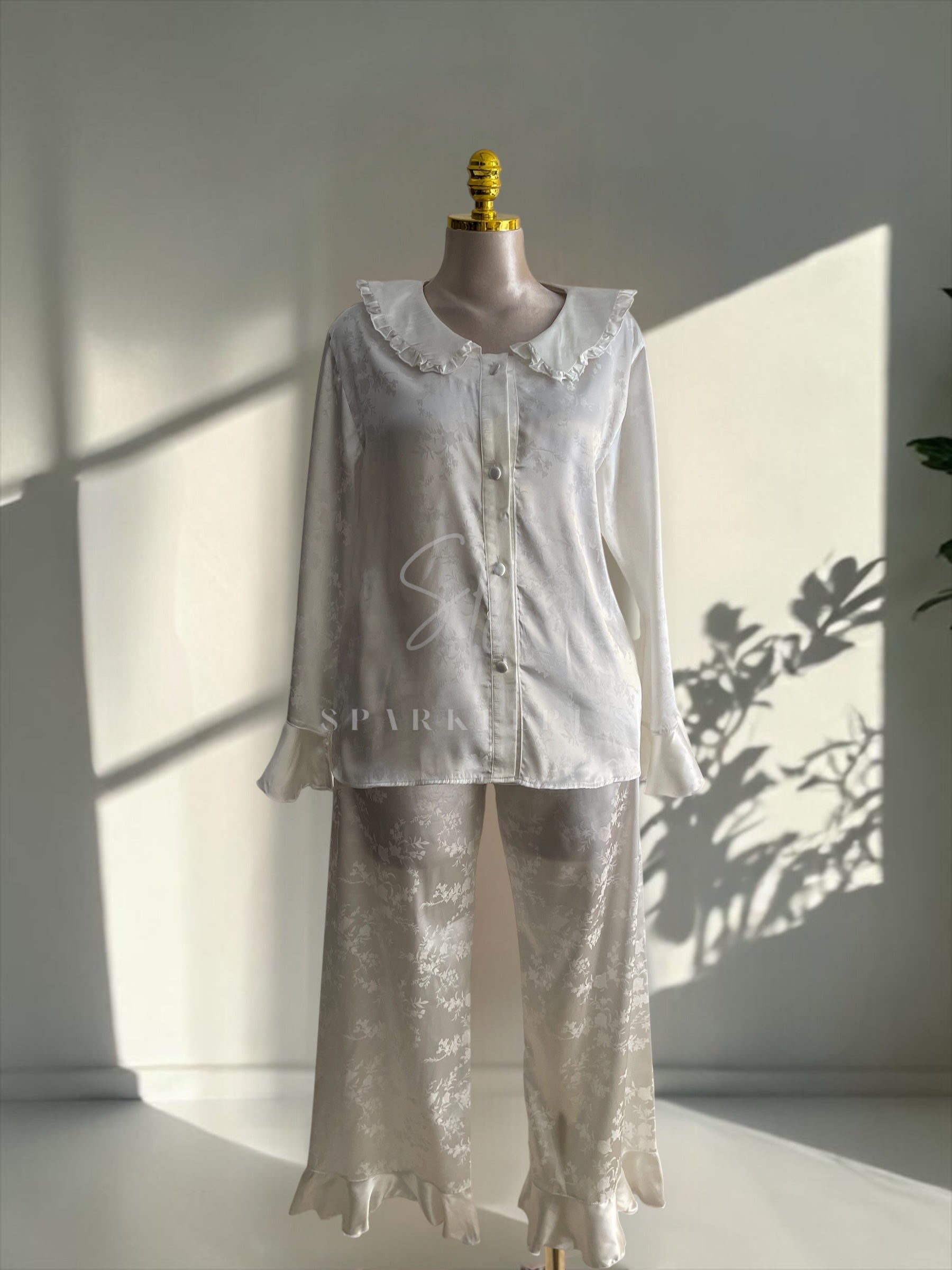 Classic Buttoned Satin Pajama