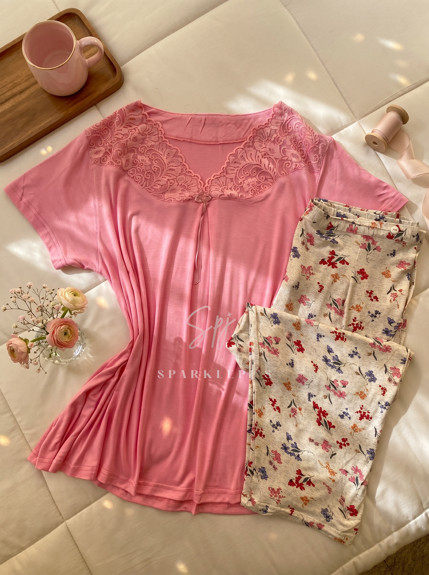Sweet Blossom Maternity Pantacour Set
