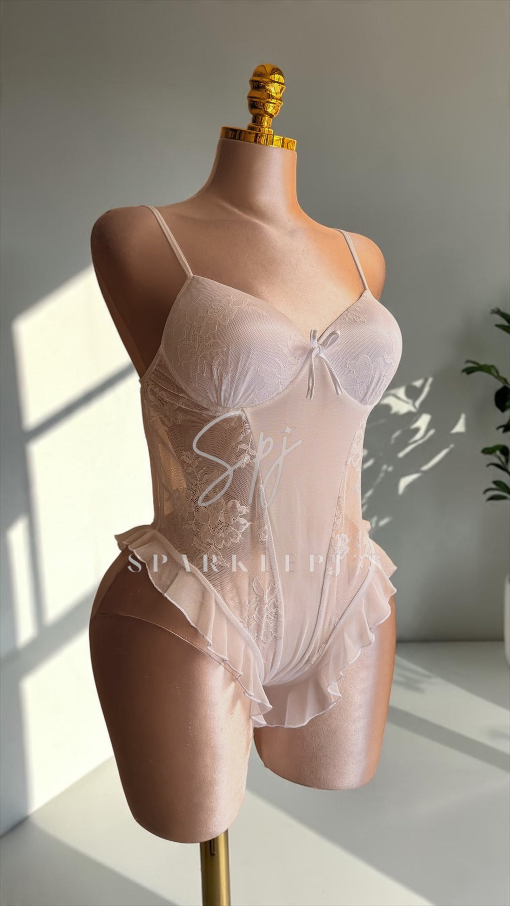 Floral Tulle Robe Set