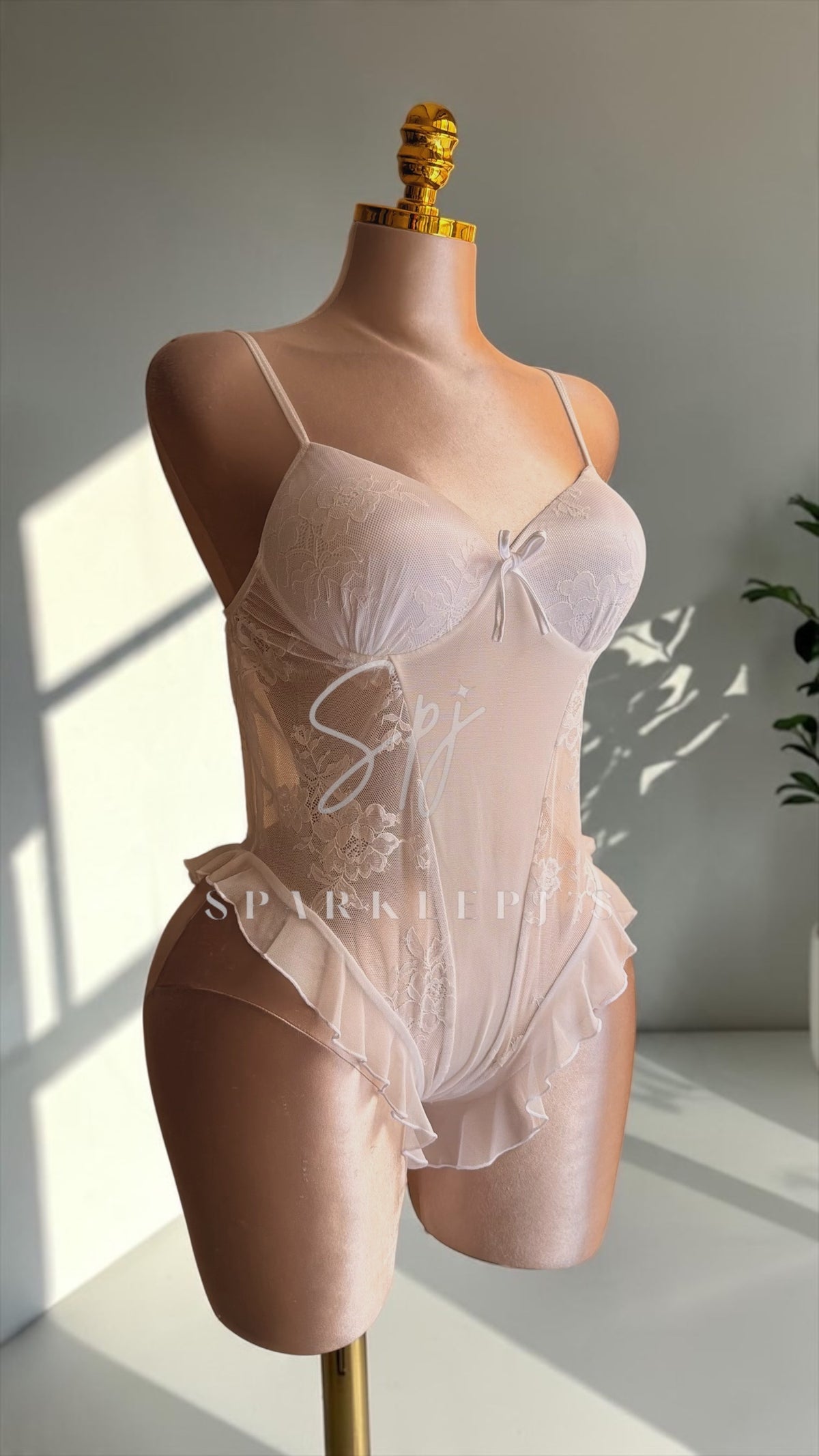 Floral Tulle Robe Set