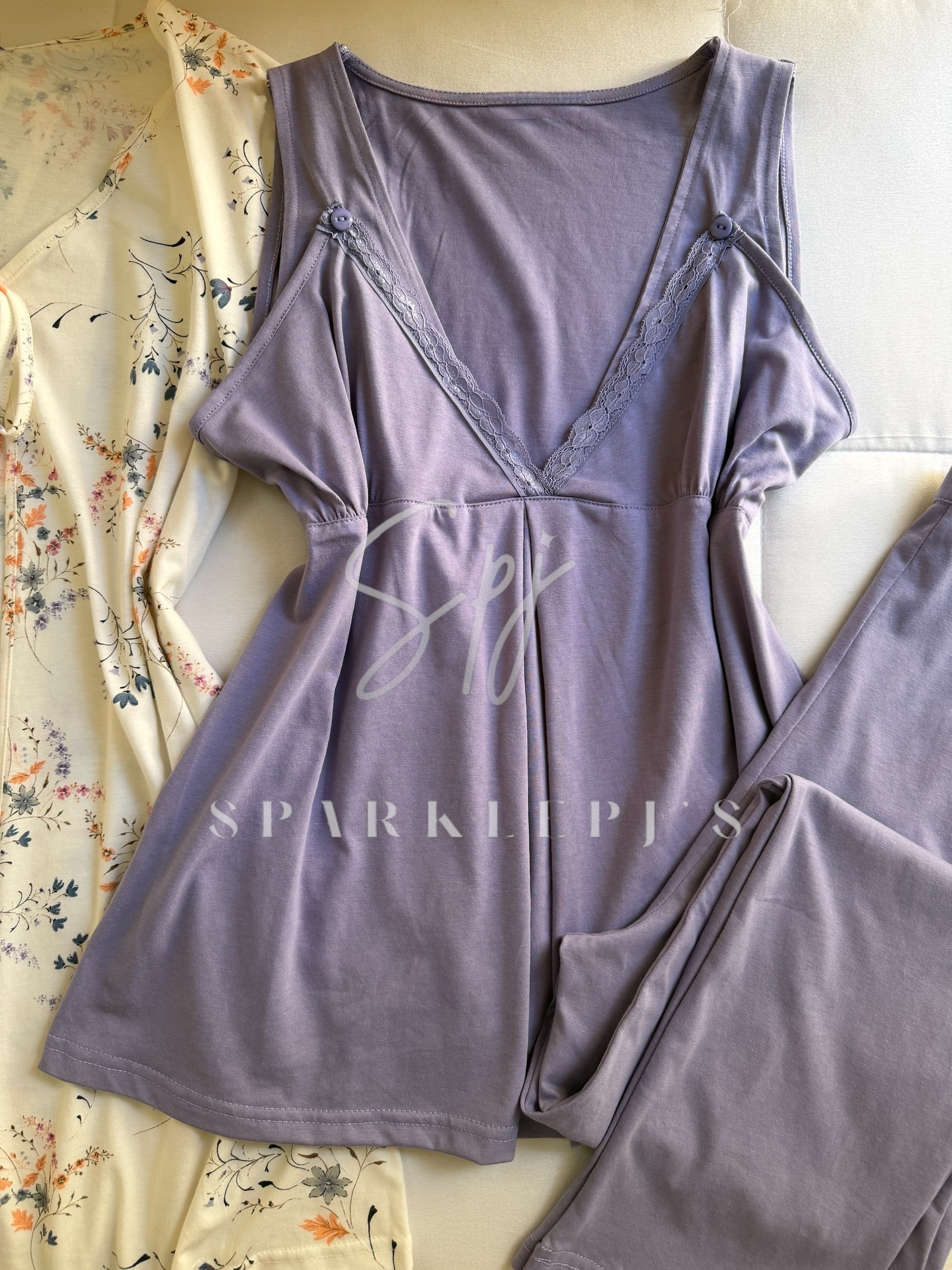 Maternity Nursing 3-Piece Pajama Set