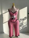 Cute Cat Pantacour Pajama Set