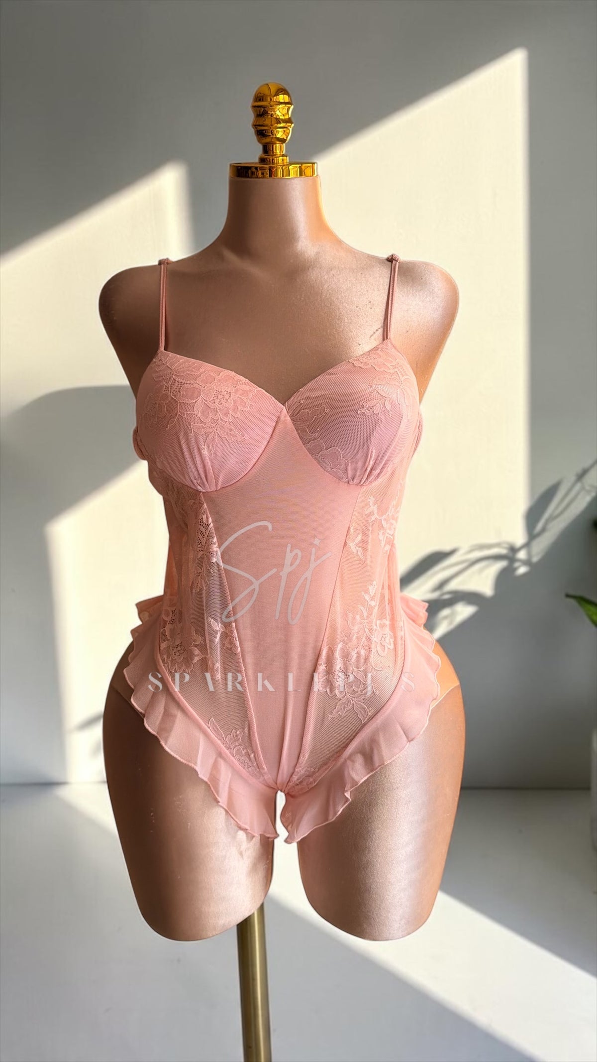 Floral Tulle Robe Set