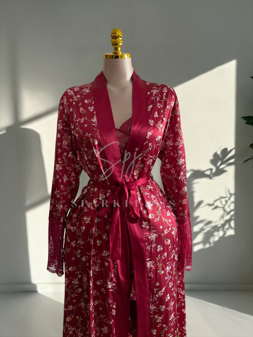 Cherry Blossom Satin Set