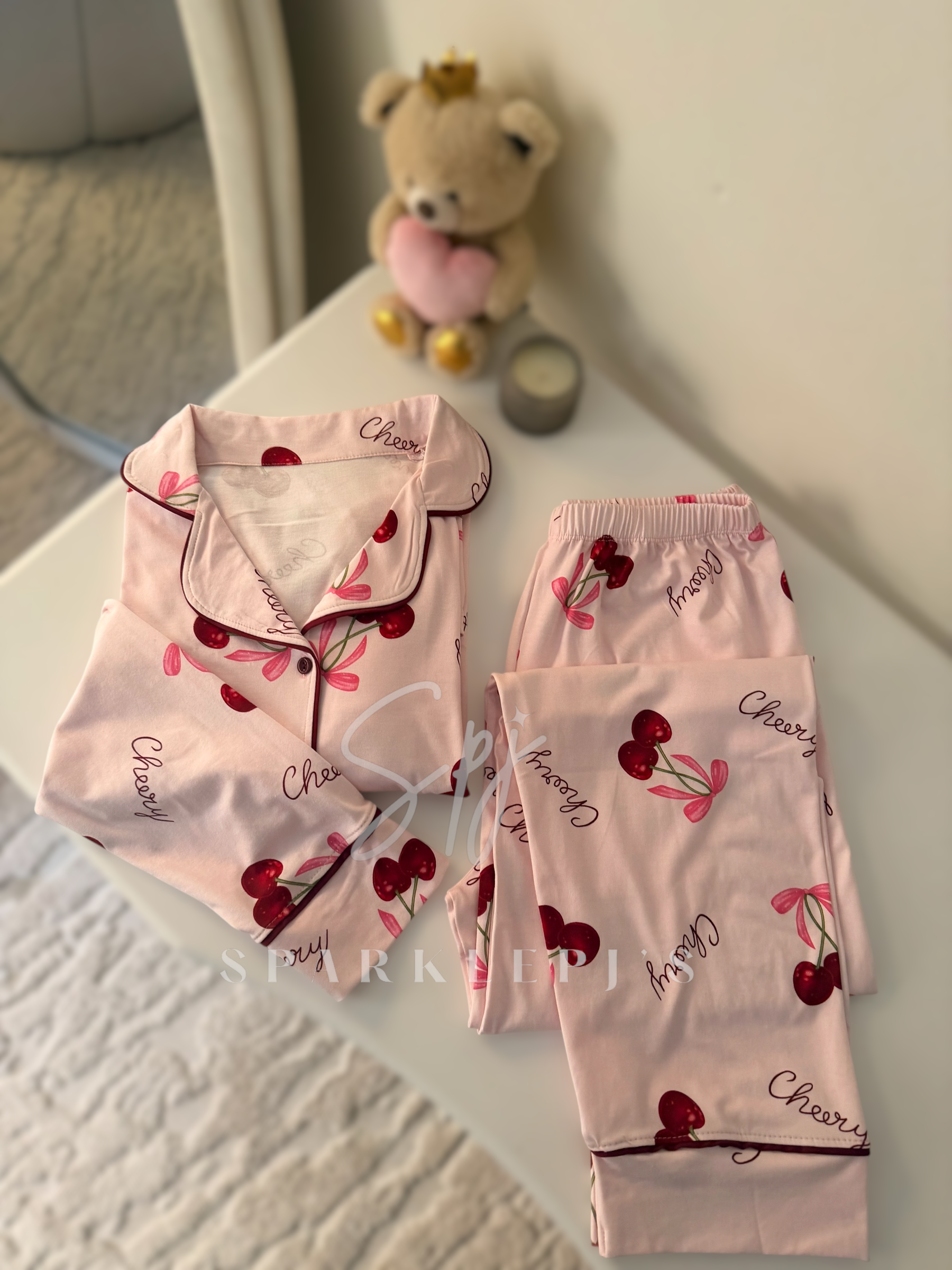 Too Sweet To Sleep Buttoned Pajama