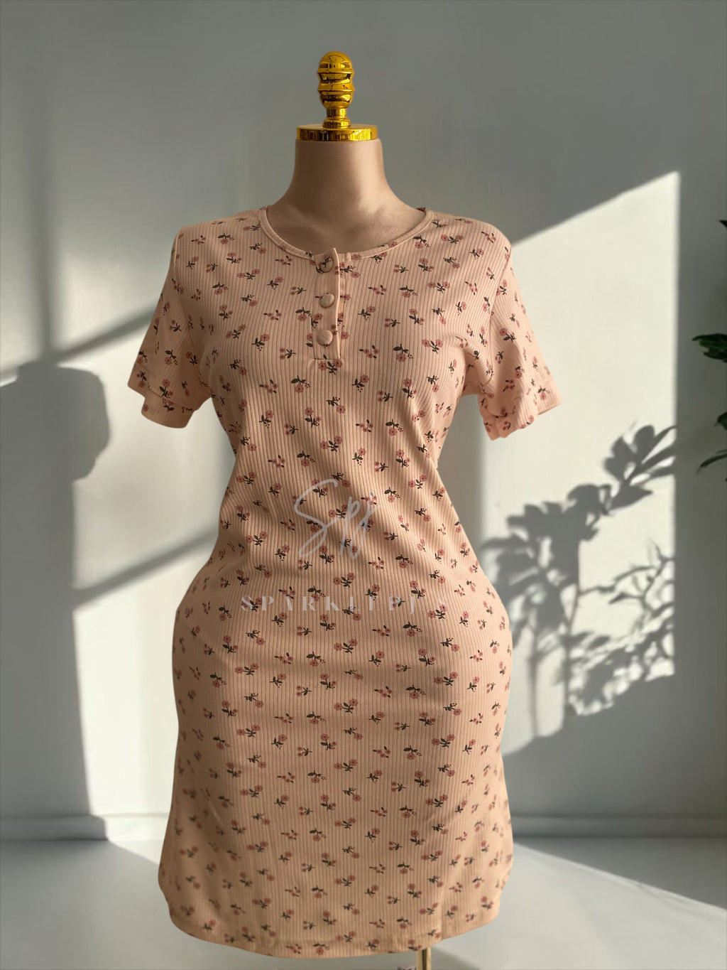 Ribbed Flower Nightdress