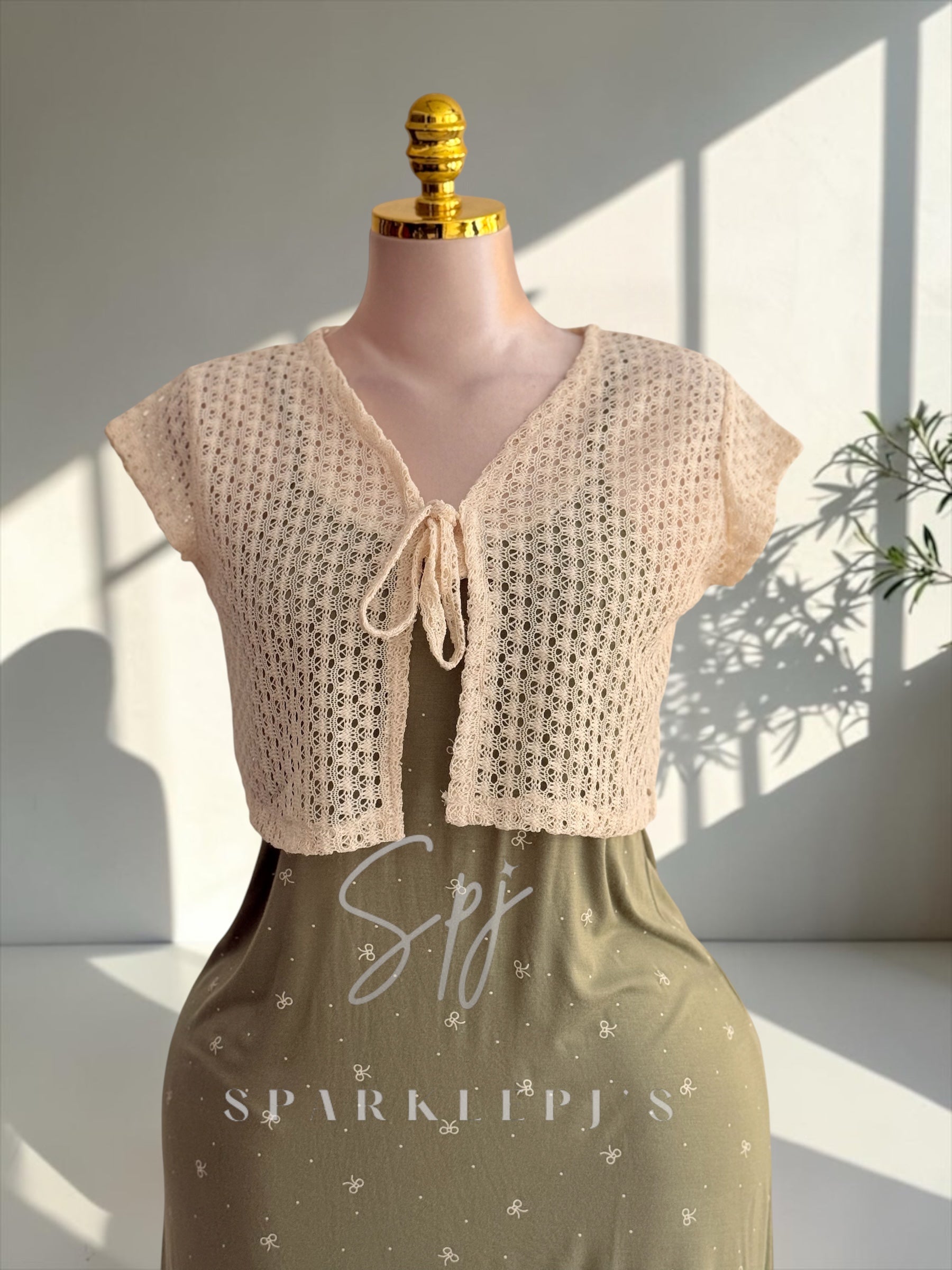 Elegant Mini Bow Nightdress