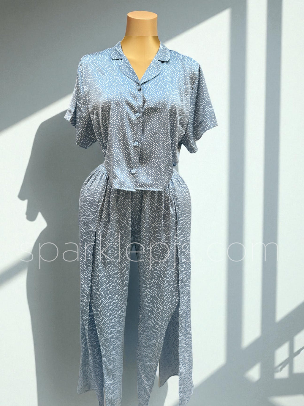 Satin Dots Half-sleeves pyj