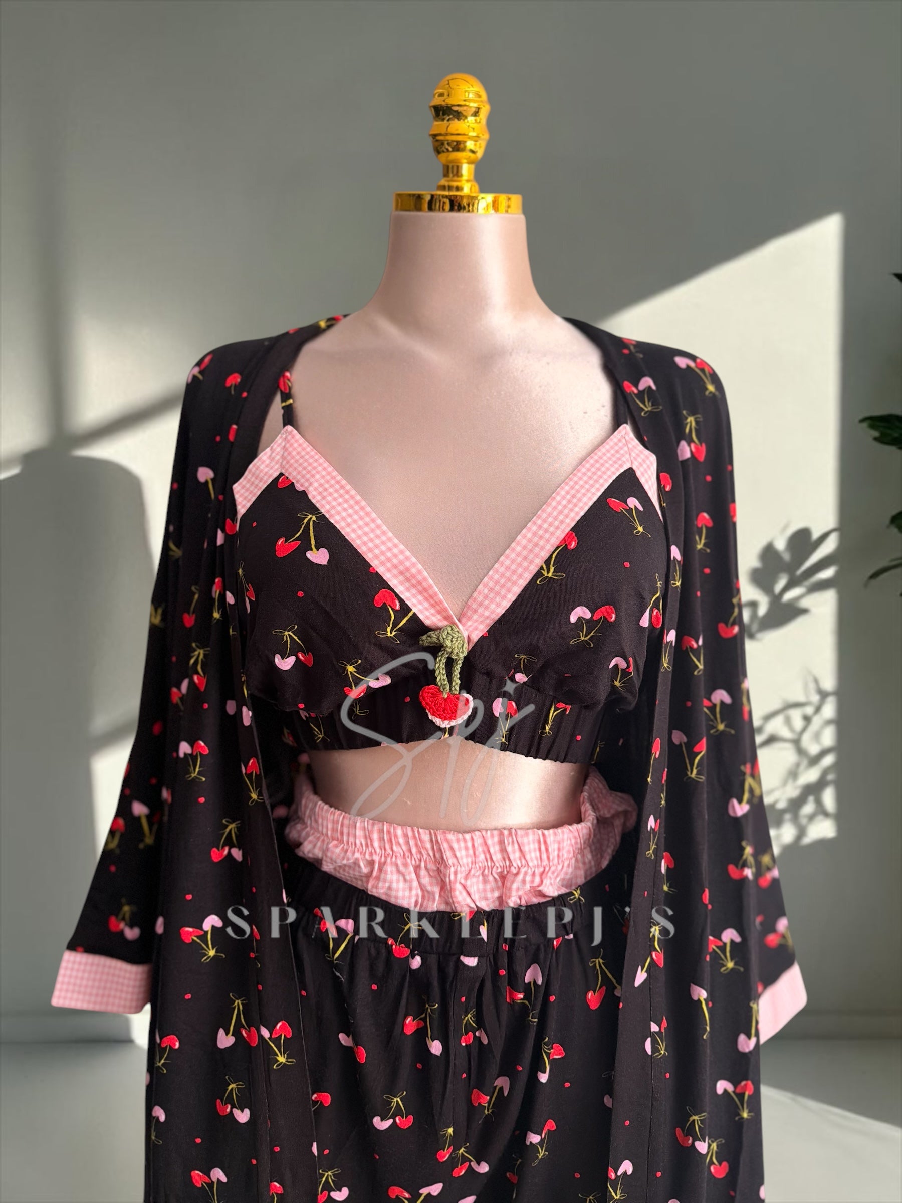 Cherry 3-Piece Short Set
