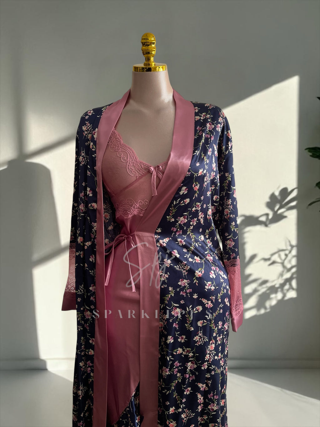 Cherry Blossom Satin Set